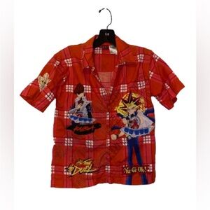 Kids Yugioh Plaid Shirt